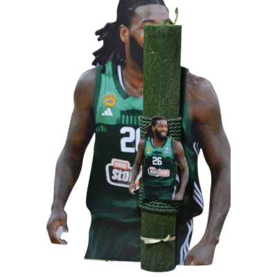 Χειροποίητη Αρωματική Λαμπάδα Με το Πράσινο Θηρίο  σε ξύλινη Διακοσμητική Βάση (2026229)