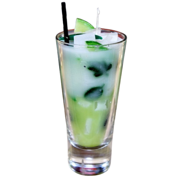 Χειροποίητη Λαμπάδα Coctail Mojito Σε Ποτήρι (000631)