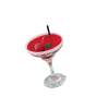 Λαμπάδα Κοκτέιλ Φράουλα Σε Ποτήρι (001026)