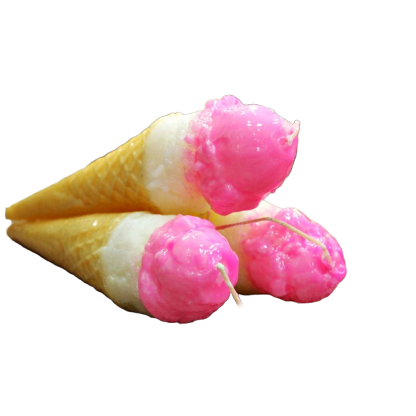Χειροποίητη Λαμπάδα Χωνάκι Παγωτό με 2 γεύσεις (003129)