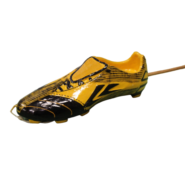 Πασχαλινή Λαμπάδα Με Κίτρινο Παπούτσι Ποδοσφαίρου (003368_1)