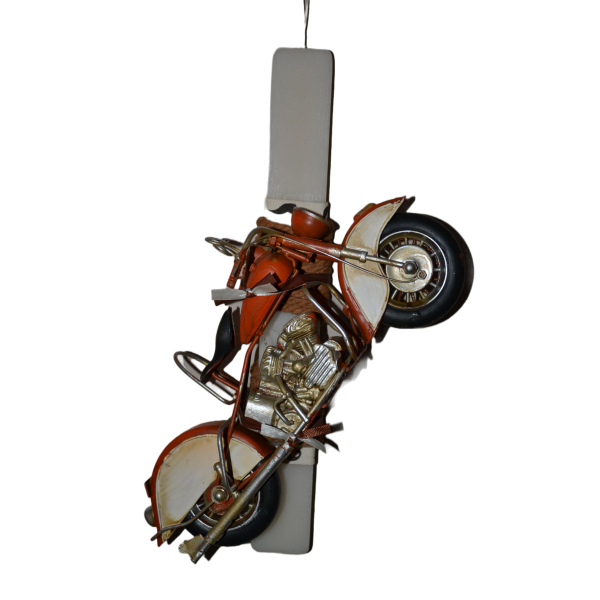 Χειροποίητη Αρωματική Λαμπάδα Με Άσπρη Μηχανή Harley (2023134)