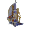 Χειροποίητη Αρωματική Λαμπάδα Νεράιδα Με Ξύλινη Βάση που κρεμιέται ως διακοσμητικό Καδράκι (2023199)