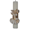Χειροποίητη Αρωματική Λαμπάδα Με Διακοσμητικό Κεραμικό Μπεζ Φόρεμα (2023252)