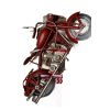 Χειροποίητη Αρωματική Λαμπάδα Με Vintage  Μηχανή Harley Red 21cm (2024066)