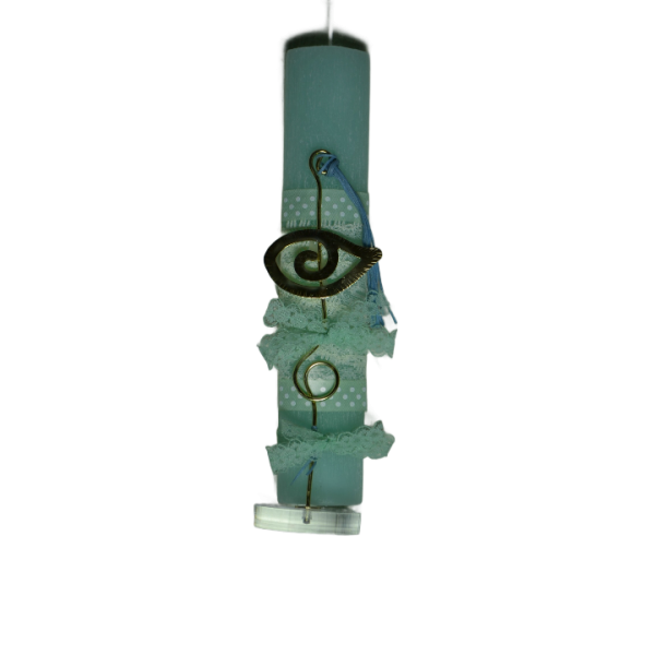 Χειροποίητη Αρωματική Λαμπάδα Με Ορειχάλκινο Διακοσμητικό Μάτι σε βάση plexiglass (2024133)