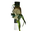 Χειροποίητη Αρωματική Λαμπάδα Με Ορειχάλκινο Διακοσμητικό Κλαδί Ελιάς σε κορμό Ξύλου (2024138)