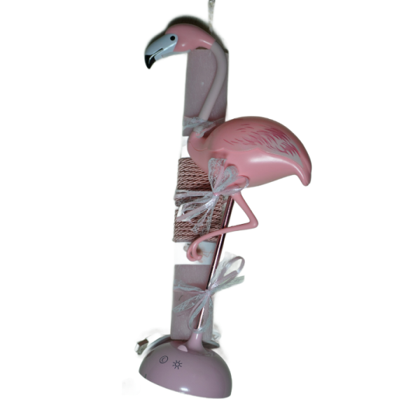 Χειροποίητη Αρωματική Λαμπάδα με Φωτιστικό Flamingo 35cm Led (2024185)