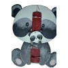 Χειροποίητη Αρωματική Λαμπάδα Panda Με Ξύλινη Βάση που κρεμιέται ως διακοσμητικό Καδράκι (2024269)