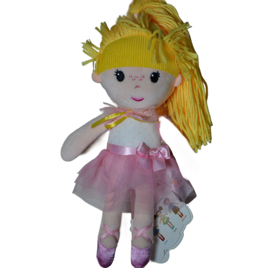 Χειροποίητη Αρωματική Λαμπάδα Λούτρινη Κούκλα με Ροζ φόρεμα 22 εκατοστών (2024295)