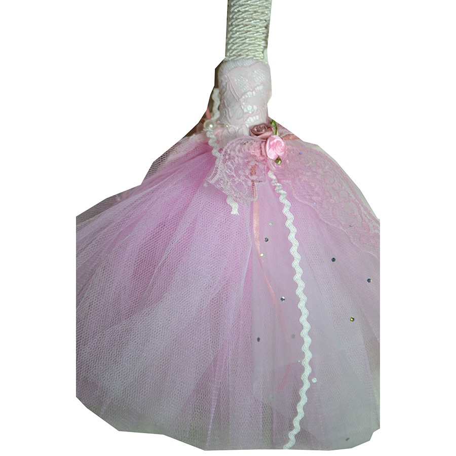 Χειροποίητη Αρωματική Λαμπάδα Με Διακοσμητικό Ροζ Φορεματάκι (2024318)