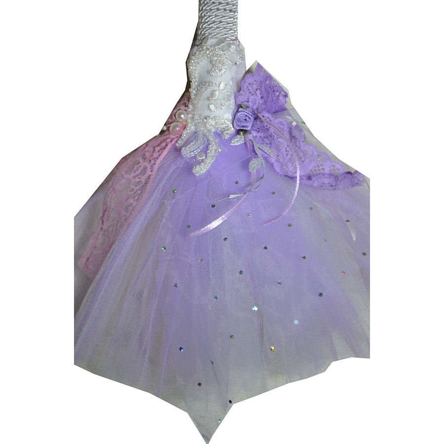 Χειροποίητη Αρωματική Λαμπάδα Με Διακοσμητικό Μωβ Φόρεμα (2024320)