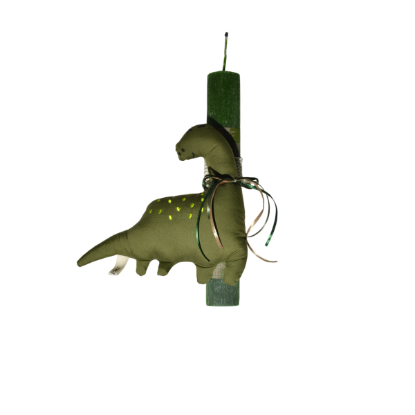 Χειροποίητη Αρωματική Λαμπάδα Λούτρινο Dino Green 20cm (2026038)