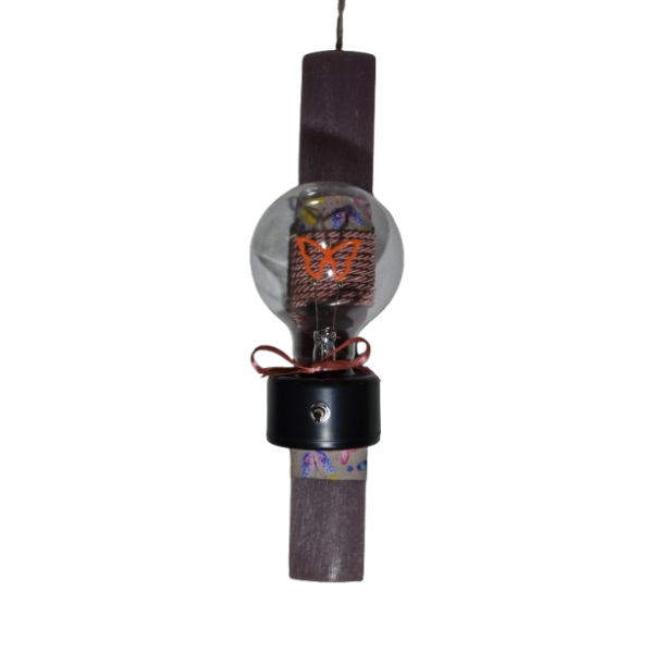 Χειροποίητη Αρωματική Λαμπάδα Με Λάμπα φωτιζόμενη Πεταλούδα (2026050)