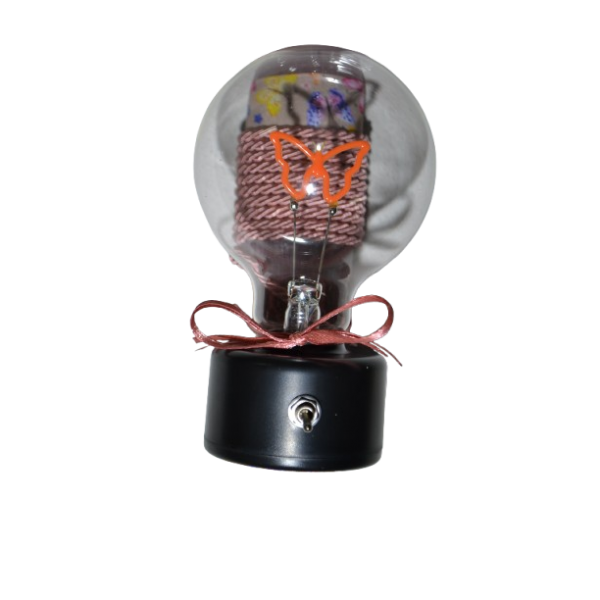 Χειροποίητη Αρωματική Λαμπάδα Με Λάμπα φωτιζόμενη Πεταλούδα (2026050)