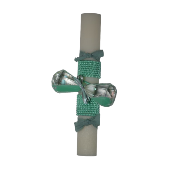 Χειροποίητη Αρωματική Λαμπάδα Με Διακοσμητική Κλεψύδρα Πράσινη (2026067)