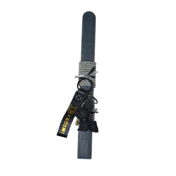 Χειροποίητη Αρωματική Λαμπάδα Με Μπρελόκ Bulldog Black (2026073)