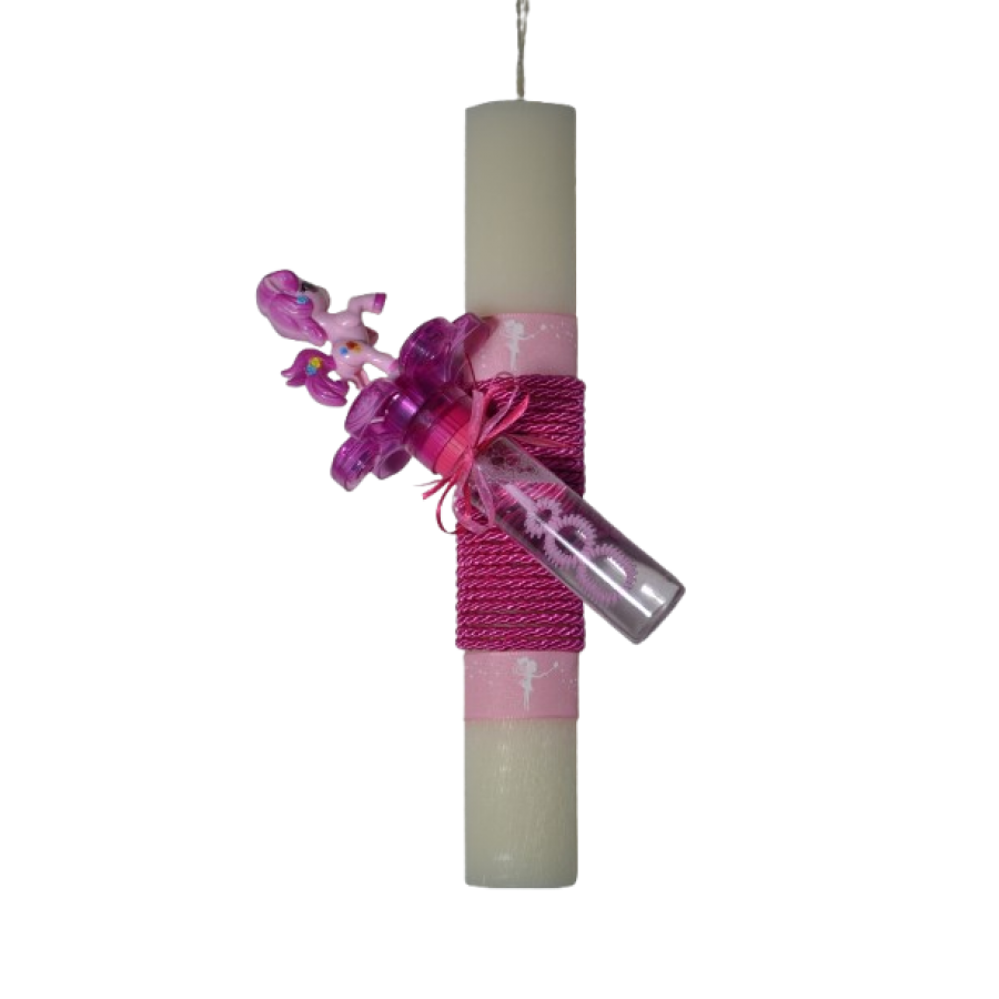 Χειροποίητη Αρωματική Λαμπάδα Με Σαπουνόφουσκα Μονόκερο Pink (2026085)