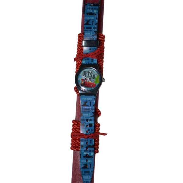 Χειροποίητη Αρωματική Λαμπάδα Με Παιδικό Ρολόι Κόκκινο Αγωνιστικό Αμάξι (2026092)