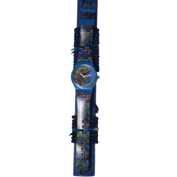 Χειροποίητη Αρωματική Λαμπάδα Με Παιδικό Ρολόι Blue Jurasic (2026093)