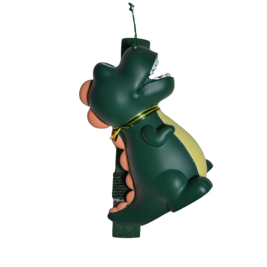 Χειροποίητη Αρωματική Λαμπάδα Με Κουμπαρά Δεινόσαυρο Green (2026099)