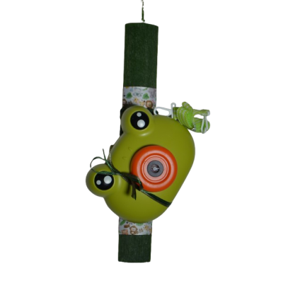 Χειροποίητη Αρωματική Λαμπάδα Βάτραχος με σαπουνόφουσκες (2026103)