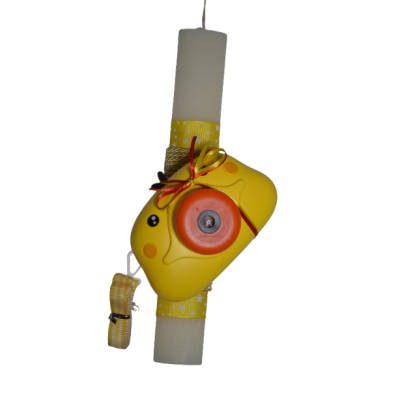 Χειροποίητη Αρωματική Λαμπάδα Κοτοπουλάκι με σαπουνόφουσκες (2026104)