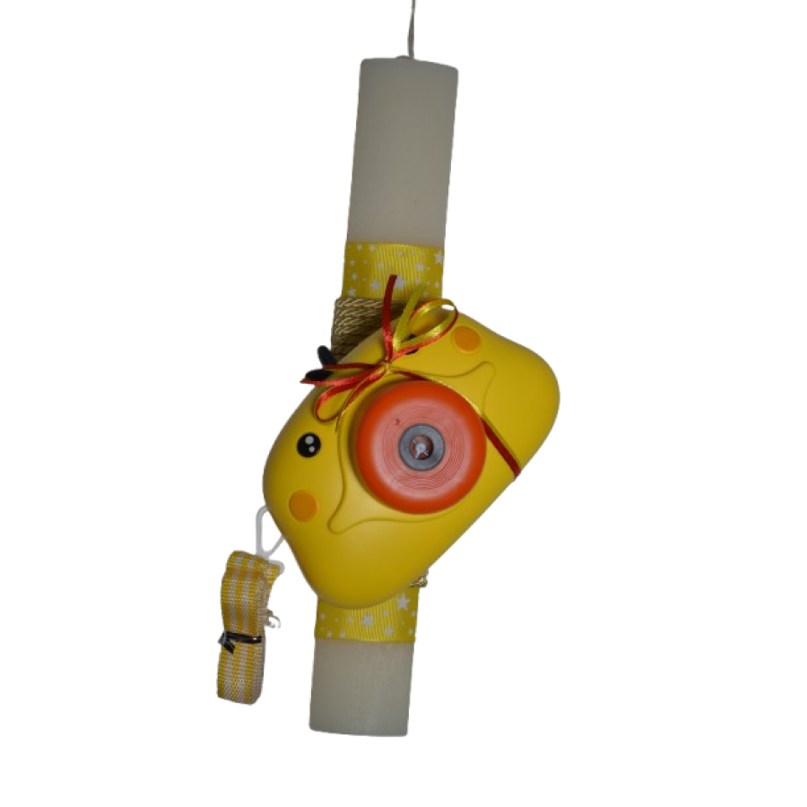 Χειροποίητη Αρωματική Λαμπάδα Κοτοπουλάκι με σαπουνόφουσκες (2026104)