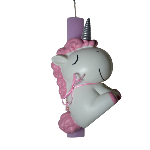 Χειροποίητη Αρωματική Λαμπάδα Με Κουμπαρά unicorn Pink (2026124)