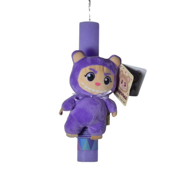 Χειροποίητη Αρωματική Λαμπάδα Με Λούτρινο onikuma purple (2026127)