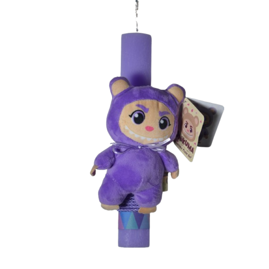 Χειροποίητη Αρωματική Λαμπάδα Με Λούτρινο onikuma purple (2026127)