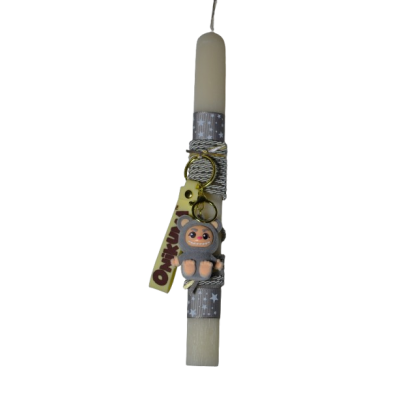 Χειροποίητη Αρωματική Λαμπάδα με Μπρελόκ onikuma Γκρι (2026141)