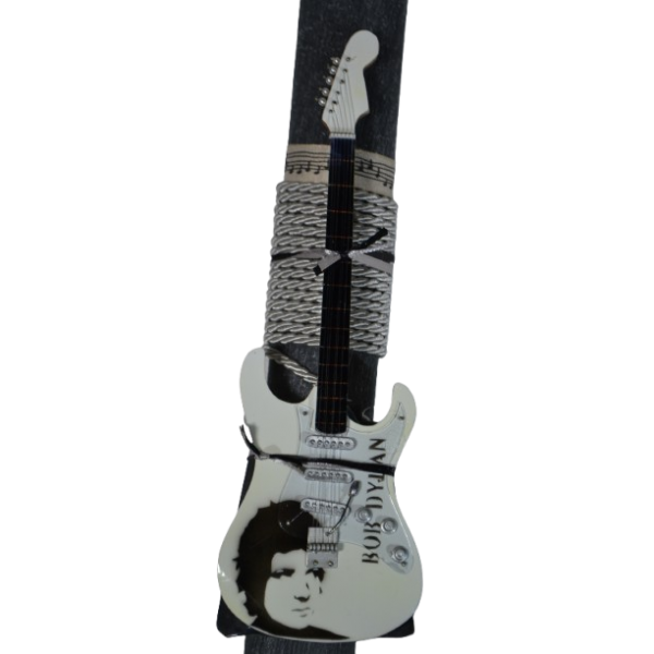 Χειροποίητη Αρωματική Λαμπάδα Με Διακοσμητική Κιθάρα Bob Dylan (2026169)