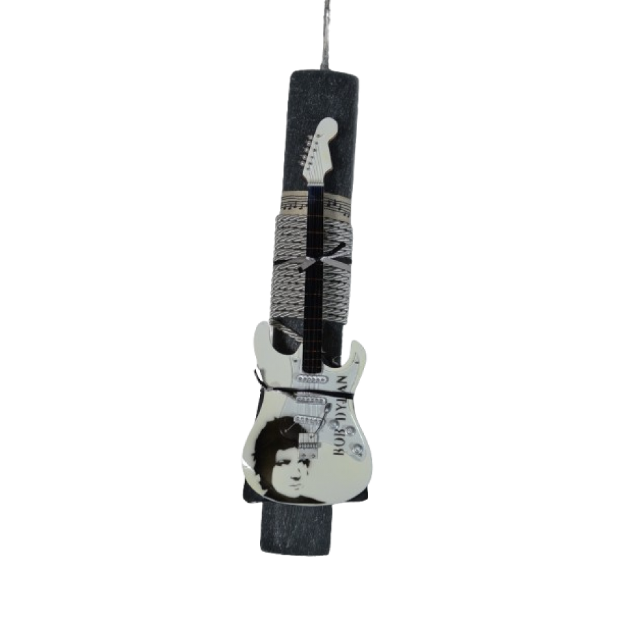 Χειροποίητη Αρωματική Λαμπάδα Με Διακοσμητική Κιθάρα Bob Dylan (2026169)