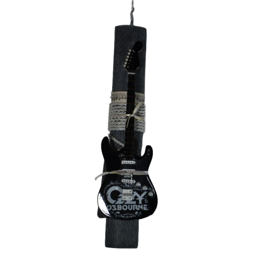 Χειροποίητη Αρωματική Λαμπάδα Με Διακοσμητική Κιθάρα ozzy (2026170)