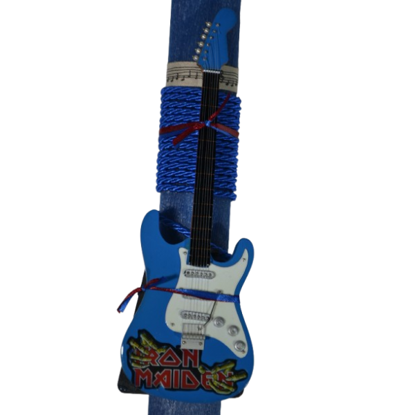 Χειροποίητη Αρωματική Λαμπάδα Με Διακοσμητική Κιθάρα Iron Maiden (2026173)