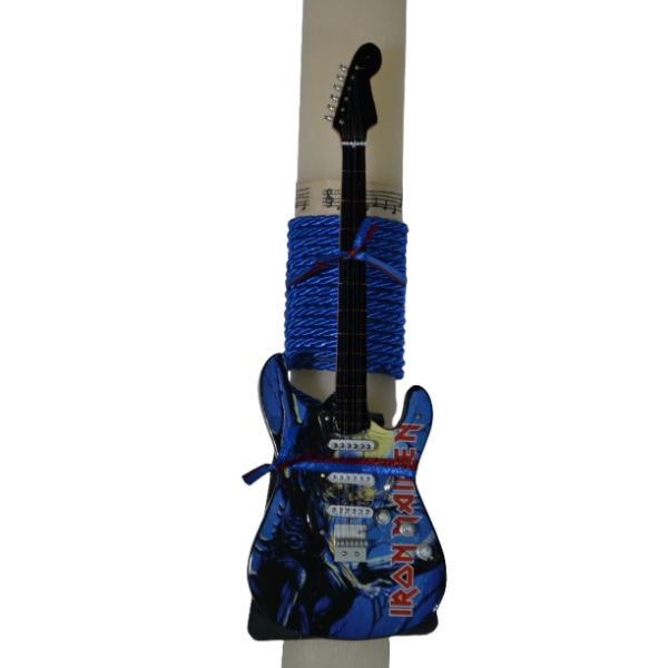 Χειροποίητη Αρωματική Λαμπάδα Με Διακοσμητική Κιθάρα Iron Maiden (2026174)