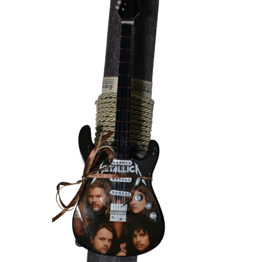 Χειροποίητη Αρωματική Λαμπάδα Με Διακοσμητική Κιθάρα Metallica (2026176)