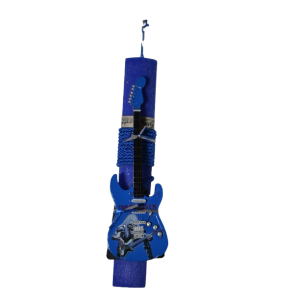 Χειροποίητη Αρωματική Λαμπάδα Με Διακοσμητική Κιθάρα Iron Maiden (2026177)