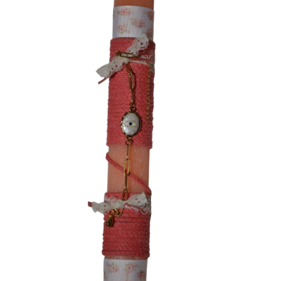 Χειροποίητη Αρωματική Λαμπάδα Με Βραχιόλι Με Ματάκι (2026185)