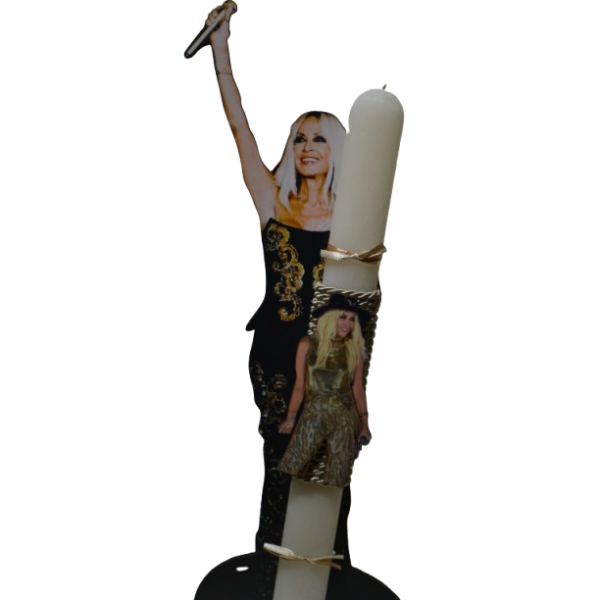 Χειροποίητη Αρωματική Λαμπάδα Με την Διάσημη Τραγουδίστρια σε Διακοσμητική Βάση (2026202)