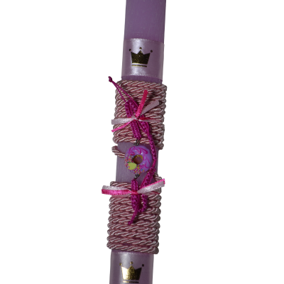 Χειροποίητη Αρωματική Λαμπάδα βραχιόλι με Donut Ροζ Στοιχείο (2026215)