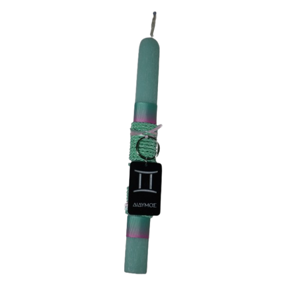 Χειροποίητη Αρωματική Λαμπάδα Με Plexi Glass Μπρελόκ Ζώδιο Δίδυμος (2026235)