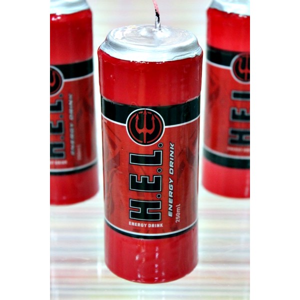 Χειροποίητη Πασχαλινή Λαμπάδα Ενεργειακό Ποτό Κόκκινο 16 x 6,5cm (004125)