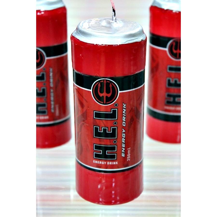 Χειροποίητη Πασχαλινή Λαμπάδα Ενεργειακό Ποτό Κόκκινο 16 x 6,5cm (004125)