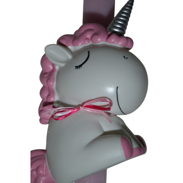 Χειροποίητη Αρωματική Λαμπάδα Με Κουμπαρά unicorn Pink (2025131)