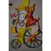 Χειροποίητη Αρωματική Λαμπάδα Με Κίτρινο Μεταλλικό Κρεμαστό Ποδήλατο (2022082)