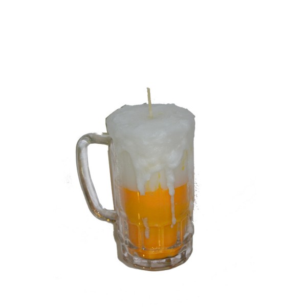Χειροποίητη λαμπάδα μπύρα σε ποτήρι (Κ1030)